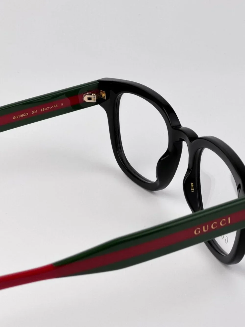 Gucci Men’s Eyeglasses | Black Green Square Frame | GG1992O 001 | NEW AUTHENTIC